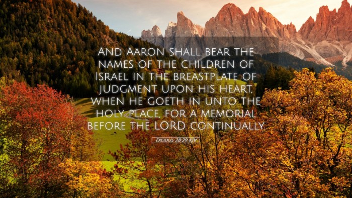 Picture 05 - Exodus 28:29 KJV Desktop Wallpaper - And Aaron shall bear the names of the children of - Desktop Bible Verse Wallpaper