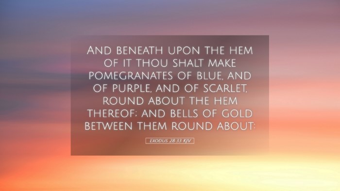 Picture 05 - Exodus 28:33 KJV Desktop Wallpaper - And beneath upon the hem of it thou shalt make - Desktop Bible Verse Wallpaper