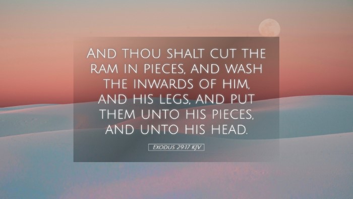 Picture 05 - Exodus 29:17 KJV Desktop Wallpaper - And thou shalt cut the ram in pieces, and wash - Desktop Bible Verse Wallpaper