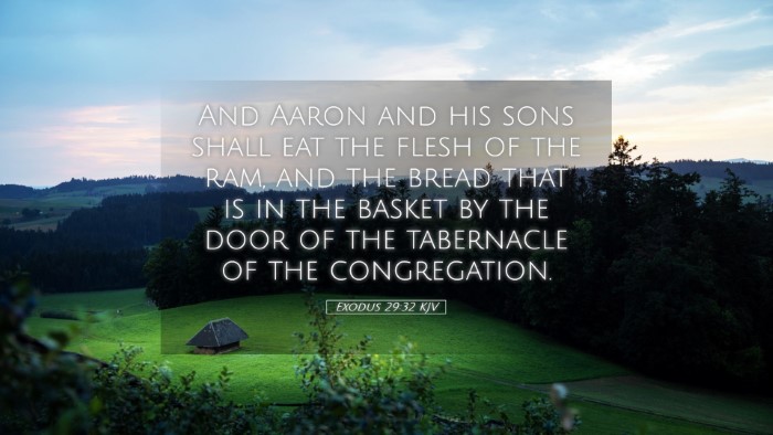 Picture 05 - Exodus 29:32 KJV Desktop Wallpaper - And Aaron and his sons shall eat the flesh of the - Desktop Bible Verse Wallpaper
