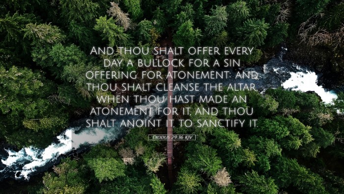 Picture 05 - Exodus 29:36 KJV Desktop Wallpaper - And thou shalt offer every day a bullock for a - Desktop Bible Verse Wallpaper