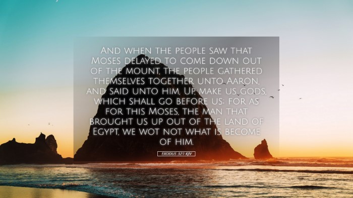 Picture 05 - Exodus 32:1 KJV Desktop Wallpaper - And when the people saw that Moses delayed to - Desktop Bible Verse Wallpaper