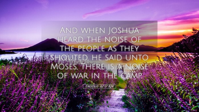 Picture 05 - Exodus 32:17 KJV Desktop Wallpaper - And when Joshua heard the noise of the people as - Desktop Bible Verse Wallpaper