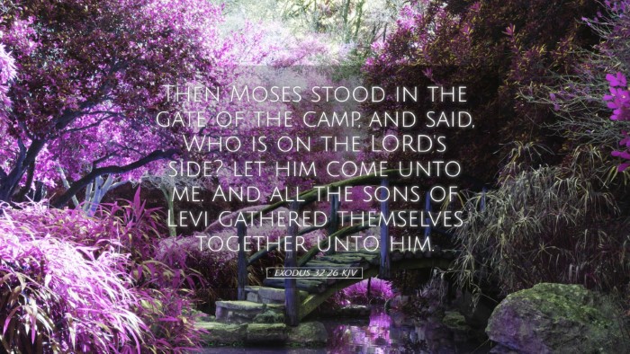 Picture 05 - Exodus 32:26 KJV Desktop Wallpaper - Then Moses stood in the gate of the camp, and - Desktop Bible Verse Wallpaper