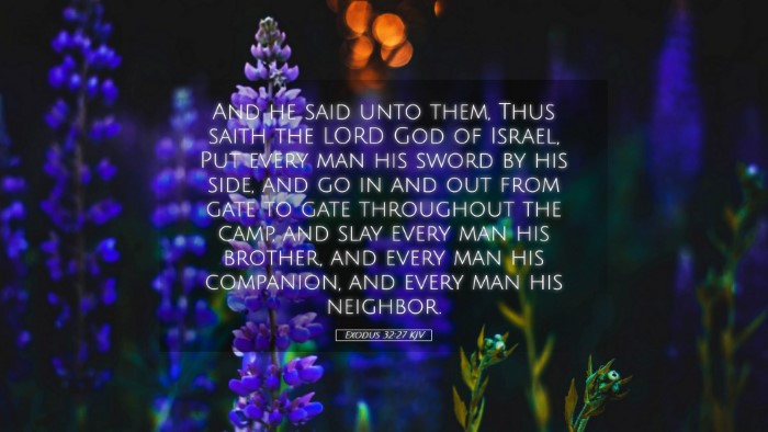 Picture 05 - Exodus 32:27 KJV Desktop Wallpaper - And he said unto them, Thus saith the LORD God of - Desktop Bible Verse Wallpaper