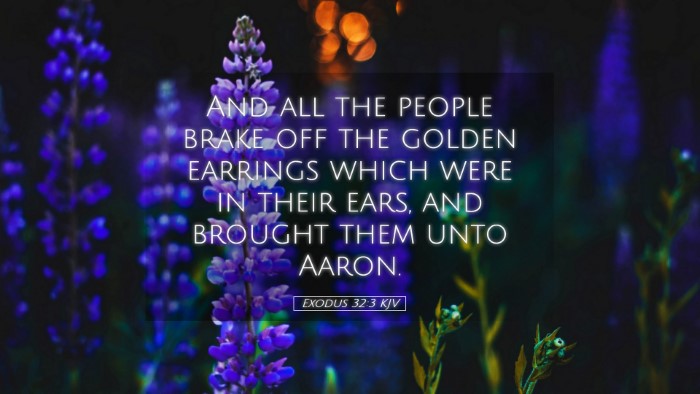 Picture 05 - Exodus 32:3 KJV Desktop Wallpaper - And all the people brake off the golden earrings - Desktop Bible Verse Wallpaper