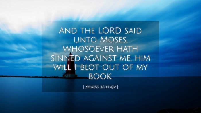 Picture 05 - Exodus 32:33 KJV Desktop Wallpaper - And the LORD said unto Moses, Whosoever hath - Desktop Bible Verse Wallpaper
