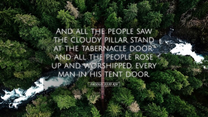 Picture 05 - Exodus 33:10 KJV Desktop Wallpaper - And all the people saw the cloudy pillar stand at - Desktop Bible Verse Wallpaper