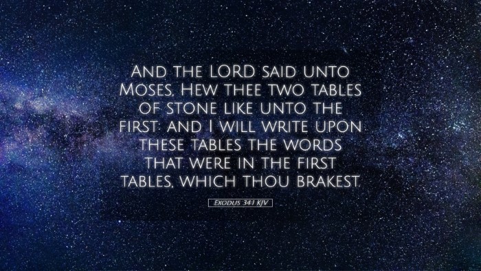 Picture 05 - Exodus 34:1 KJV Desktop Wallpaper - And the LORD said unto Moses, Hew thee two tables - Desktop Bible Verse Wallpaper