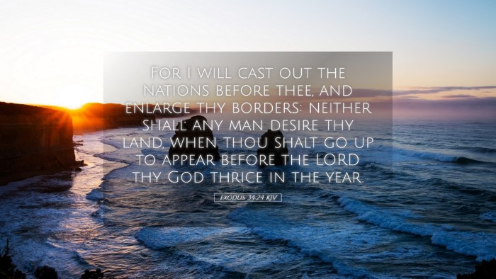 Picture 05 - Exodus 34:24 KJV Desktop Wallpaper - For I will cast out the nations before thee, and - Desktop Bible Verse Wallpaper