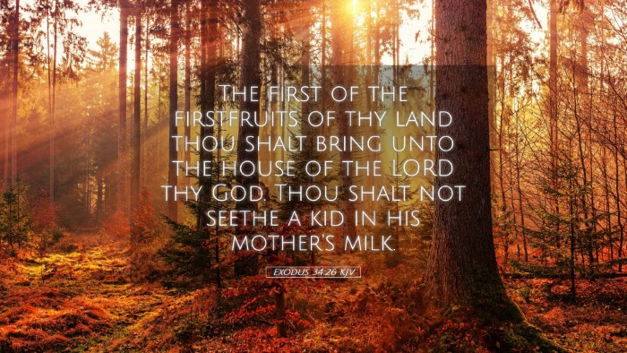 Picture 05 - Exodus 34:26 KJV Desktop Wallpaper - The first of the firstfruits of thy land thou - Desktop Bible Verse Wallpaper