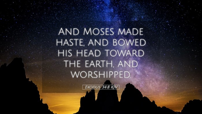 Picture 05 - Exodus 34:8 KJV Desktop Wallpaper - And Moses made haste, and bowed his head toward - Desktop Bible Verse Wallpaper
