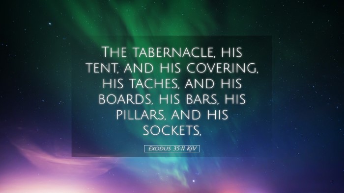 Picture 05 - Exodus 35:11 KJV Desktop Wallpaper - The tabernacle, his tent, and his covering, his - Desktop Bible Verse Wallpaper