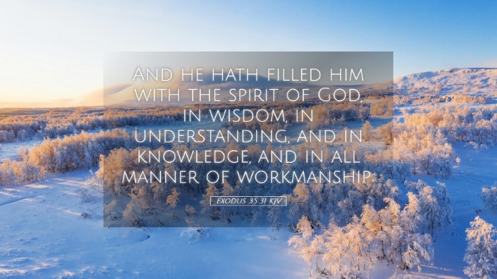 Picture 05 - Exodus 35:31 KJV Desktop Wallpaper - And he hath filled him with the spirit of God, in - Desktop Bible Verse Wallpaper
