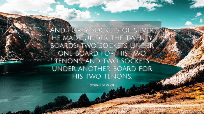 Picture 05 - Exodus 36:24 KJV Desktop Wallpaper - And forty sockets of silver he made under the - Desktop Bible Verse Wallpaper