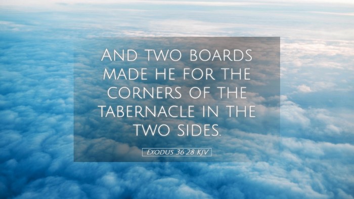 Picture 05 - Exodus 36:28 KJV Desktop Wallpaper - And two boards made he for the corners of the - Desktop Bible Verse Wallpaper