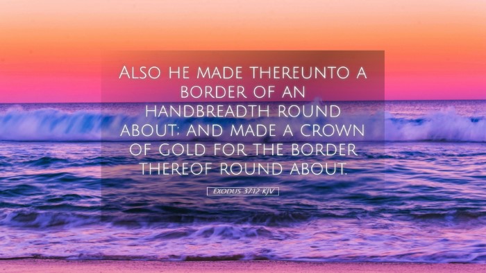 Picture 05 - Exodus 37:12 KJV Desktop Wallpaper - Also he made thereunto a border of an handbreadth - Desktop Bible Verse Wallpaper