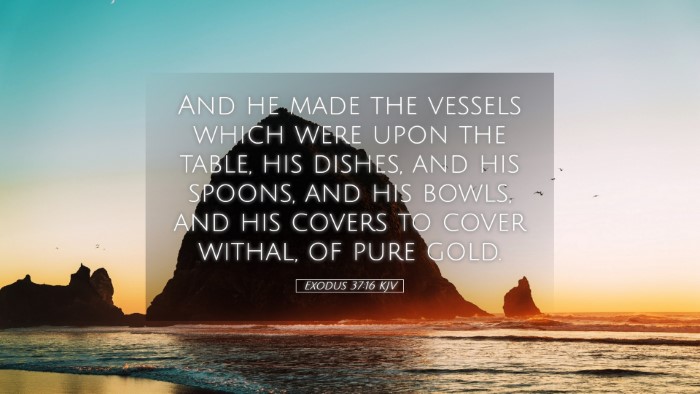 Picture 05 - Exodus 37:16 KJV Desktop Wallpaper - And he made the vessels which were upon the - Desktop Bible Verse Wallpaper