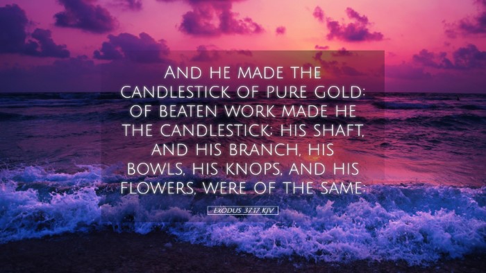 Picture 05 - Exodus 37:17 KJV Desktop Wallpaper - And he made the candlestick of pure gold: of - Desktop Bible Verse Wallpaper