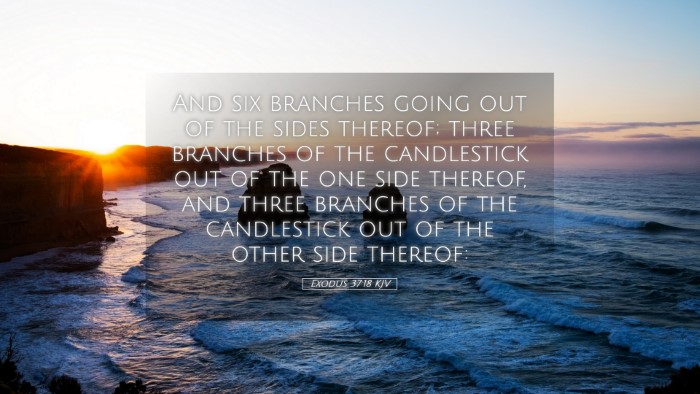 Picture 05 - Exodus 37:18 KJV Desktop Wallpaper - And six branches going out of the sides thereof; - Desktop Bible Verse Wallpaper