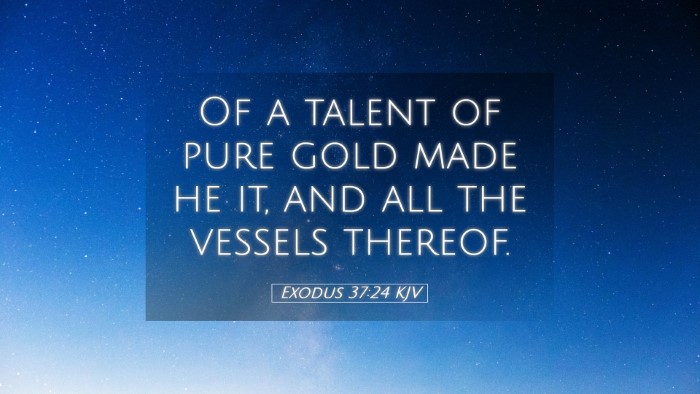 Picture 05 - Exodus 37:24 KJV Desktop Wallpaper - Of a talent of pure gold made he it, and all the - Desktop Bible Verse Wallpaper