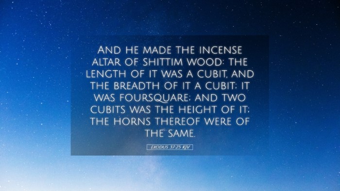 Picture 05 - Exodus 37:25 KJV Desktop Wallpaper - And he made the incense altar of shittim wood: - Desktop Bible Verse Wallpaper