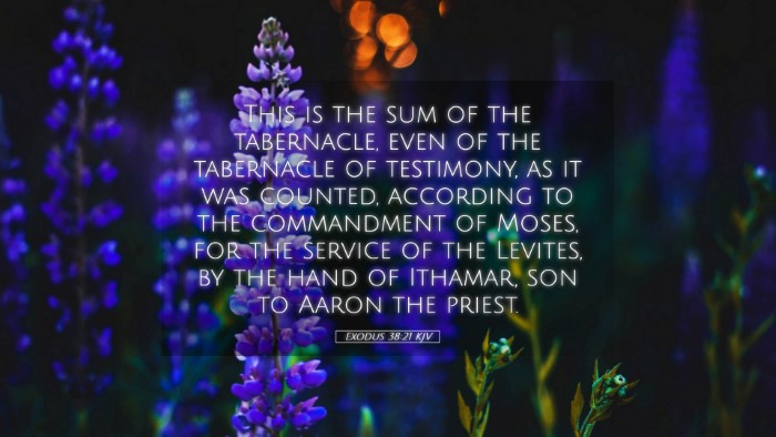 Picture 05 - Exodus 38:21 KJV Desktop Wallpaper - This is the sum of the tabernacle, even of the - Desktop Bible Verse Wallpaper