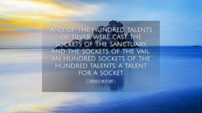 Picture 05 - Exodus 38:27 KJV Desktop Wallpaper - And of the hundred talents of silver were cast - Desktop Bible Verse Wallpaper