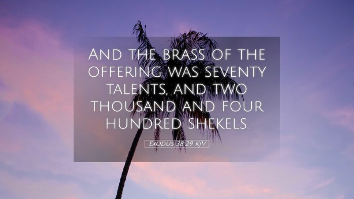 Picture 05 - Exodus 38:29 KJV Desktop Wallpaper - And the brass of the offering was seventy - Desktop Bible Verse Wallpaper