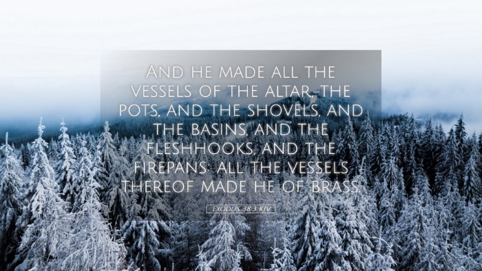 Picture 05 - Exodus 38:3 KJV Desktop Wallpaper - And he made all the vessels of the altar, the - Desktop Bible Verse Wallpaper