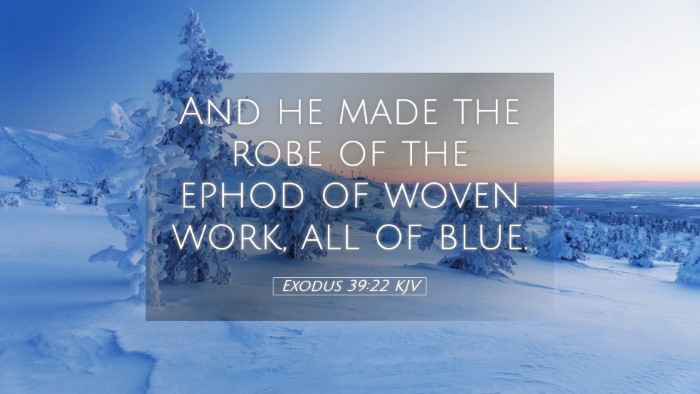 Picture 05 - Exodus 39:22 KJV Desktop Wallpaper - And he made the robe of the ephod of woven work, - Desktop Bible Verse Wallpaper