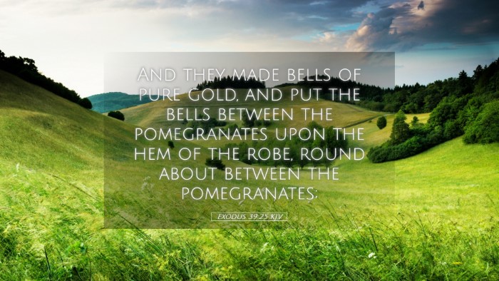 Picture 05 - Exodus 39:25 KJV Desktop Wallpaper - And they made bells of pure gold, and put the - Desktop Bible Verse Wallpaper