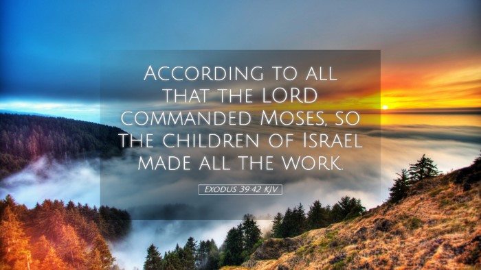 Picture 05 - Exodus 39:42 KJV Desktop Wallpaper - According to all that the LORD commanded Moses, - Desktop Bible Verse Wallpaper