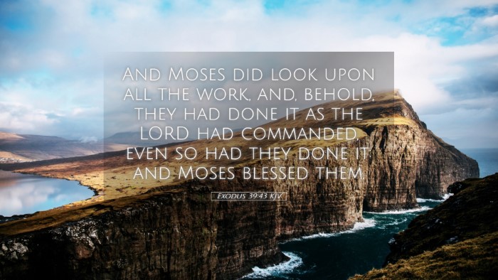 Picture 05 - Exodus 39:43 KJV Desktop Wallpaper - And Moses did look upon all the work, and, - Desktop Bible Verse Wallpaper