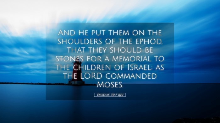 Picture 05 - Exodus 39:7 KJV Desktop Wallpaper - And he put them on the shoulders of the ephod, - Desktop Bible Verse Wallpaper