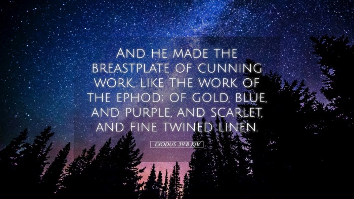 Picture 05 - Exodus 39:8 KJV Desktop Wallpaper - And he made the breastplate of cunning work, like - Desktop Bible Verse Wallpaper