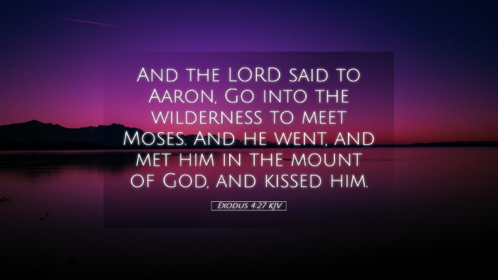 Picture 05 - Exodus 4:27 KJV Desktop Wallpaper - And the LORD said to Aaron, Go into the - Desktop Bible Verse Wallpaper