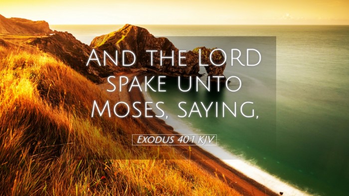 Picture 05 - Exodus 40:1 KJV Desktop Wallpaper - And the LORD spake unto Moses, - Desktop Bible Verse Wallpaper