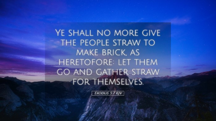 Picture 05 - Exodus 5:7 KJV Desktop Wallpaper - Ye shall no more give the people straw to make - Desktop Bible Verse Wallpaper