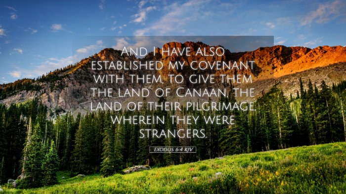 Picture 05 - Exodus 6:4 KJV Desktop Wallpaper - And I have also established my covenant with - Desktop Bible Verse Wallpaper
