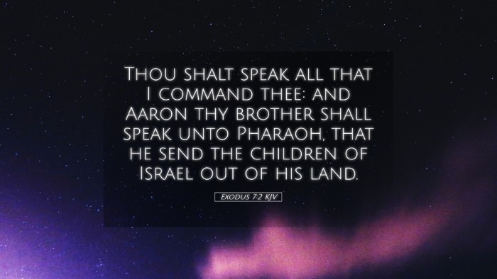 Picture 05 - Exodus 7:2 KJV Desktop Wallpaper - Thou shalt speak all that I command thee: and - Desktop Bible Verse Wallpaper