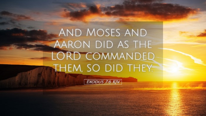 Picture 05 - Exodus 7:6 KJV Desktop Wallpaper - And Moses and Aaron did as the LORD commanded - Desktop Bible Verse Wallpaper