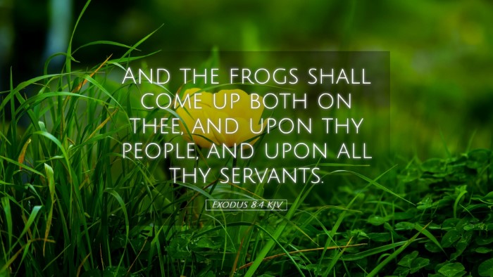Picture 05 - Exodus 8:4 KJV Desktop Wallpaper - And the frogs shall come up both on thee, and - Desktop Bible Verse Wallpaper