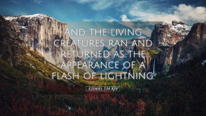 Picture 05 - Ezekiel 1:14 KJV Desktop Wallpaper - And the living creatures ran and returned as the - Desktop Bible Verse Wallpaper