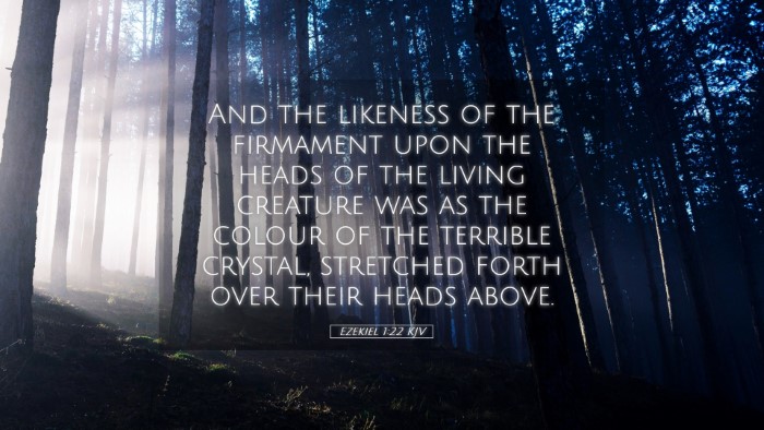 Picture 05 - Ezekiel 1:22 KJV Desktop Wallpaper - And the likeness of the firmament upon the heads - Desktop Bible Verse Wallpaper