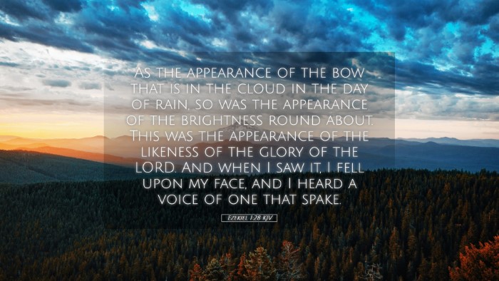 Picture 05 - Ezekiel 1:28 KJV Desktop Wallpaper - As the appearance of the bow that is in the cloud - Desktop Bible Verse Wallpaper