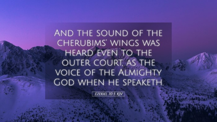 Picture 05 - Ezekiel 10:5 KJV Desktop Wallpaper - And the sound of the cherubims' wings was heard - Desktop Bible Verse Wallpaper
