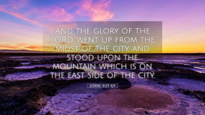 Picture 05 - Ezekiel 11:23 KJV Desktop Wallpaper - And the glory of the LORD went up from the midst - Desktop Bible Verse Wallpaper