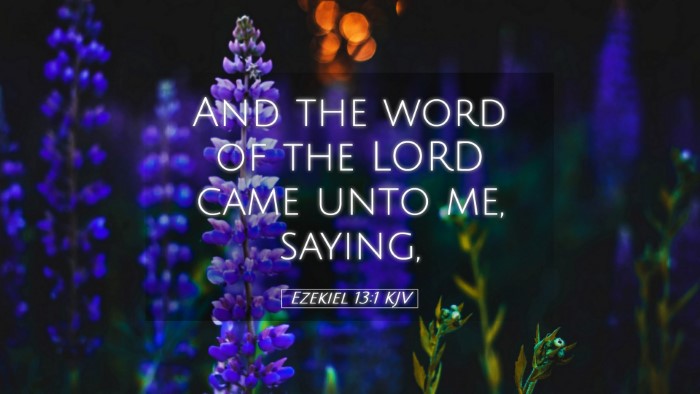 Picture 05 - Ezekiel 13:1 KJV Desktop Wallpaper - And the word of the LORD came unto me, - Desktop Bible Verse Wallpaper