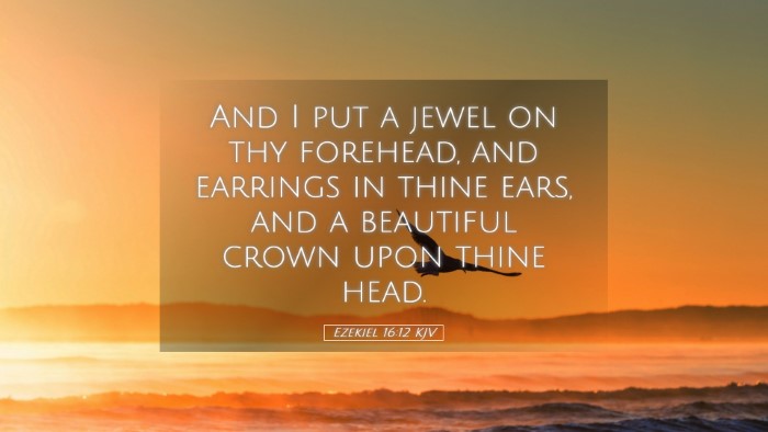 Picture 05 - Ezekiel 16:12 KJV Desktop Wallpaper - And I put a jewel on thy forehead, and earrings - Desktop Bible Verse Wallpaper